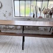 XXL trestle farm table 4m and its benches