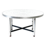 Table basse en mosaïque blanche