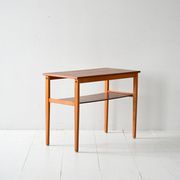 Vintage Scandinavian coffee table 1950s in beech and teak