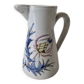 Small handcrafted flowered pitcher – country charm