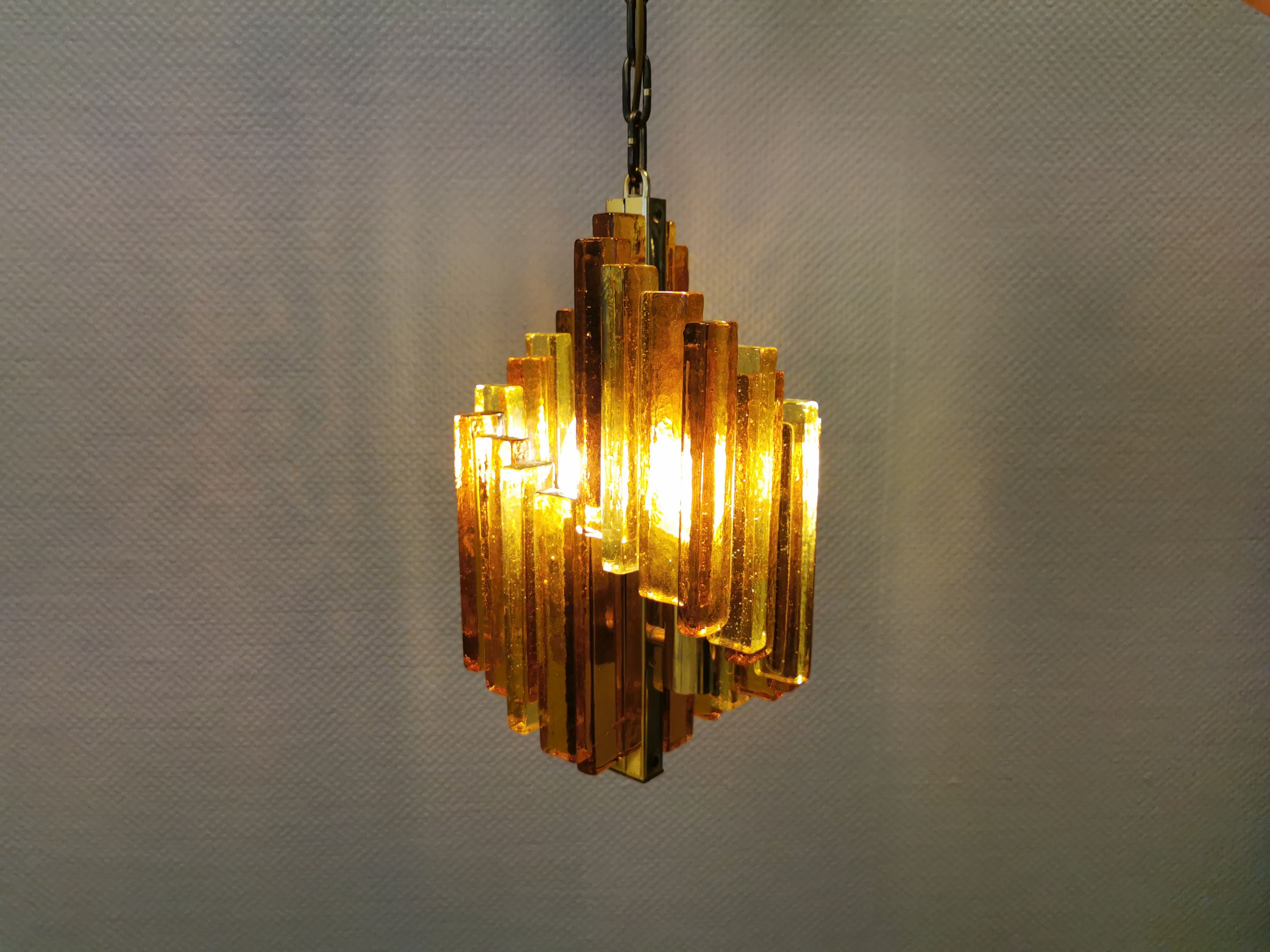 Hanging lamp, designed by Svend Aage Holm Sørensen for Hassel & Teudt in the 1960s, model HT "Rustic