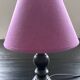 Small black wooden lamp