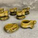 Six vintage Romanian coffee cups Faianta Sighisoara