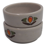 2 Louisiana model ramekins from Saint Amand earthenware