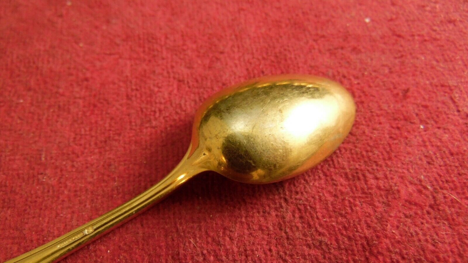Service 11 spoons mocha gold metal Christofle Alfénide model Pompadour