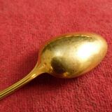 Service 11 spoons mocha gold metal Christofle Alfénide model Pompadour