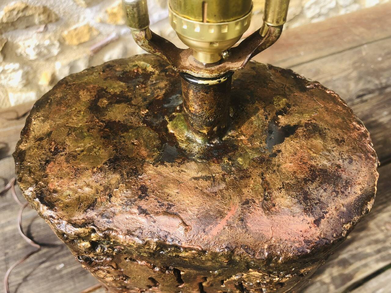 Pair of Brutalist table lamps by Irv Bramberg, 1960s