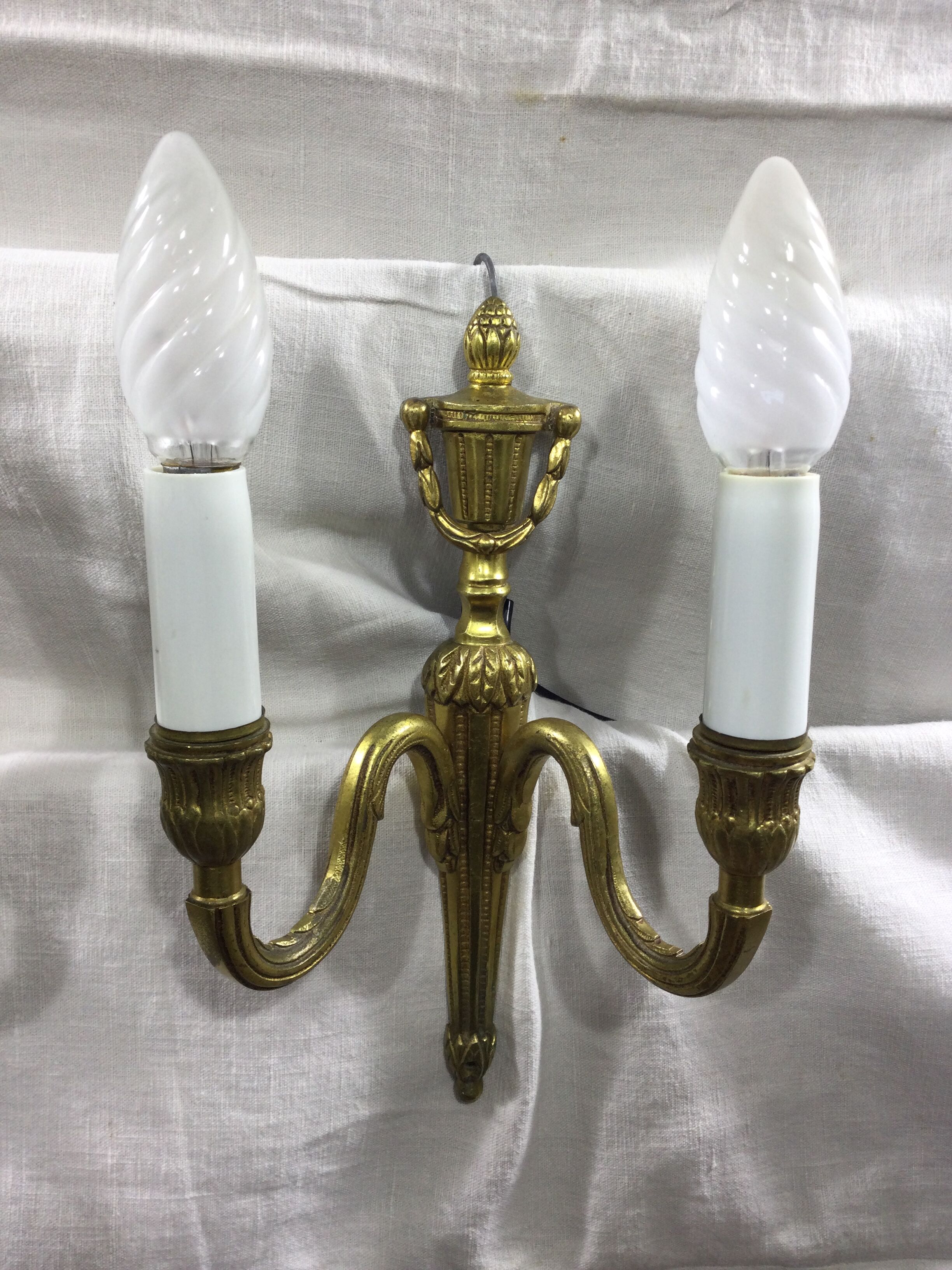 Pair of sconces Louis XVI Bronze