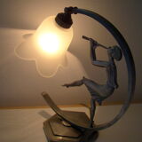 Lampe art déco, danseuse a la flute
