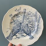 Set of 5 plates Terre de Fer "Spring Service" XIXth