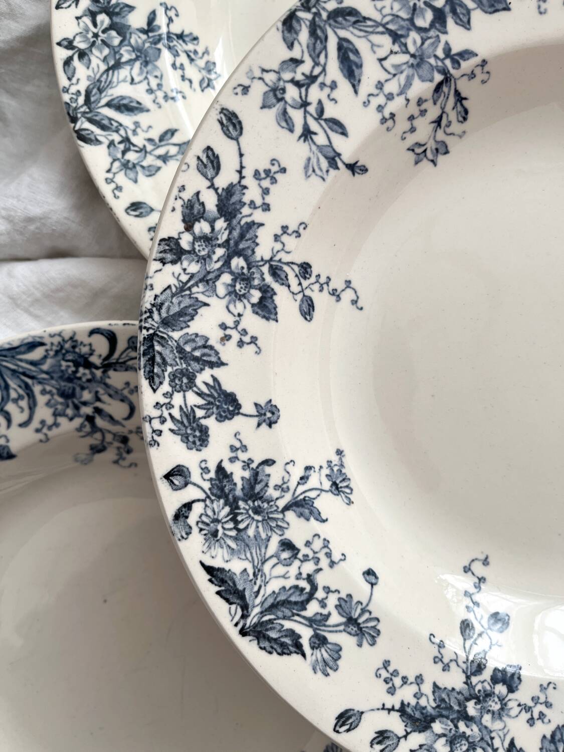 10 "Dodds" ironstone soup plates from Choisy le Roi