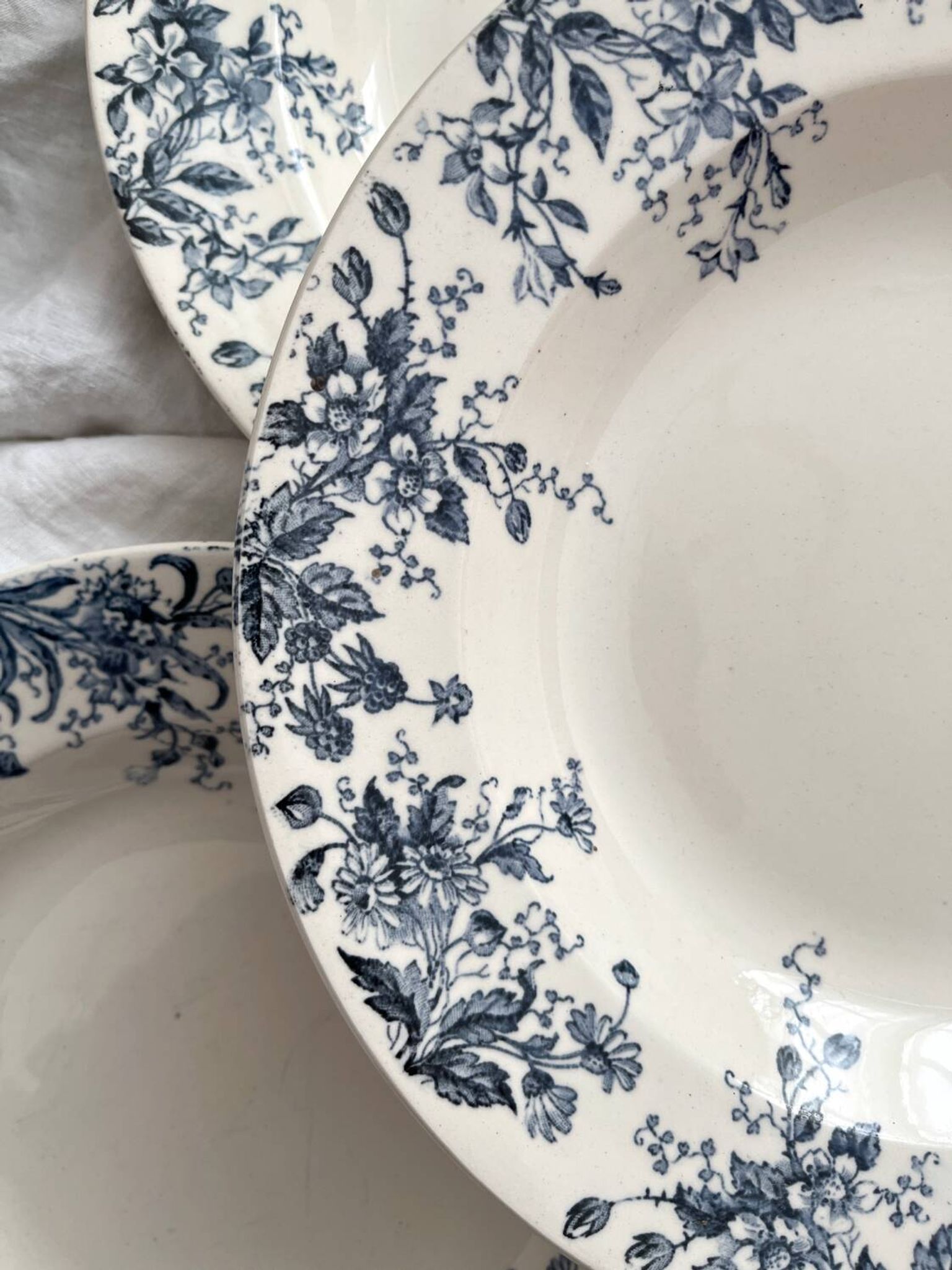 10 "Dodds" ironstone soup plates from Choisy le Roi