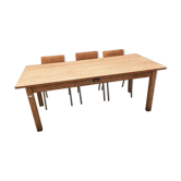 Table de ferme en chêne massif