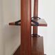 Freestanding Italian bookcase in teak and brass from the 60s