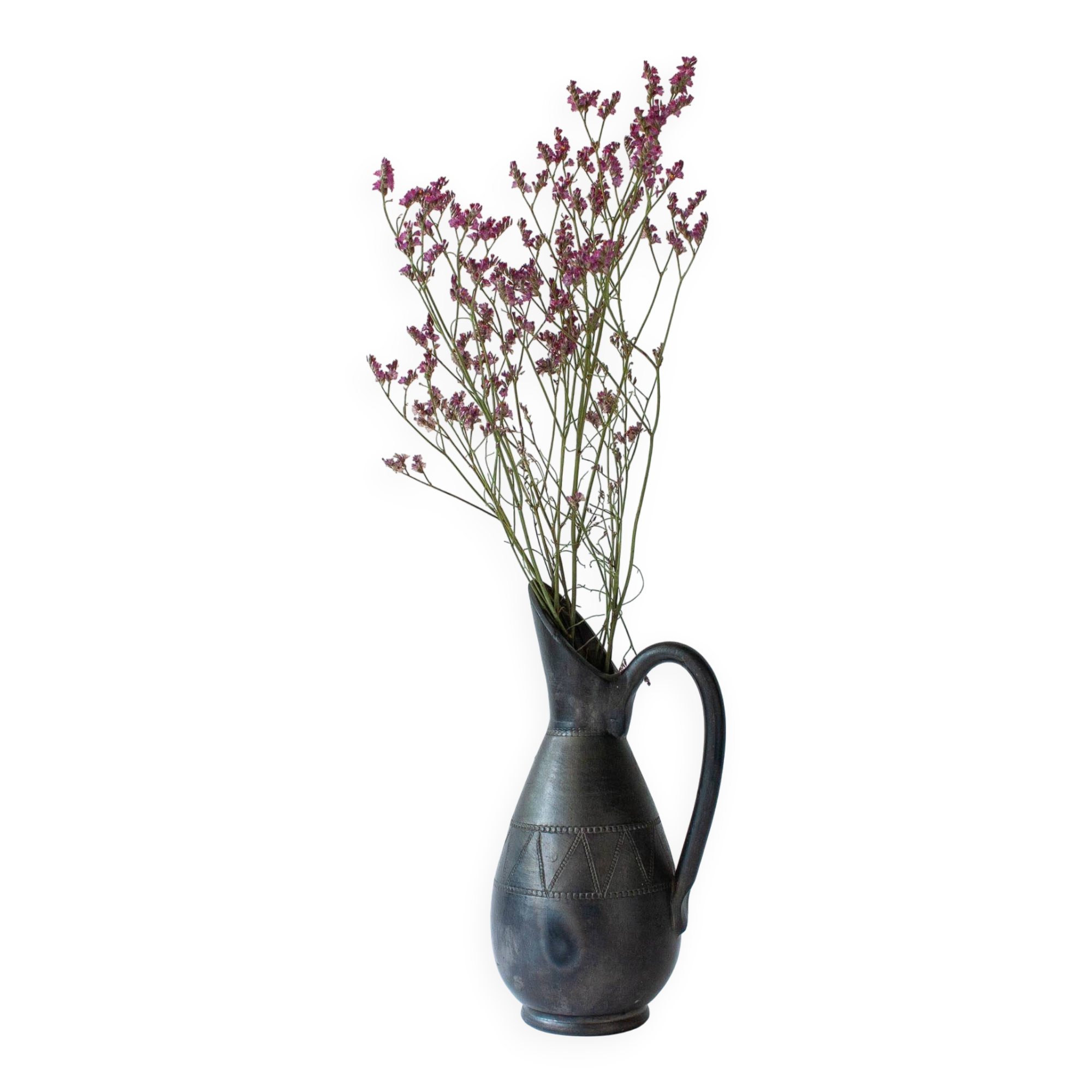 Vintage Handmade Black Pottery Vase from Bisalhaes, 1960's