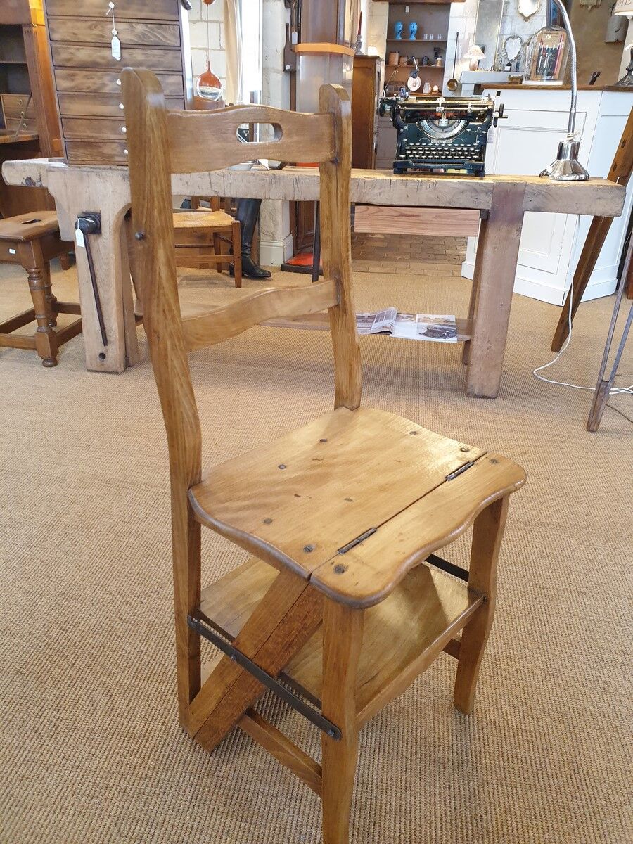 Old stepladder chair