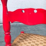 Set of Scandinavian Country Design Red Side Chairs, Sweden, 1960s