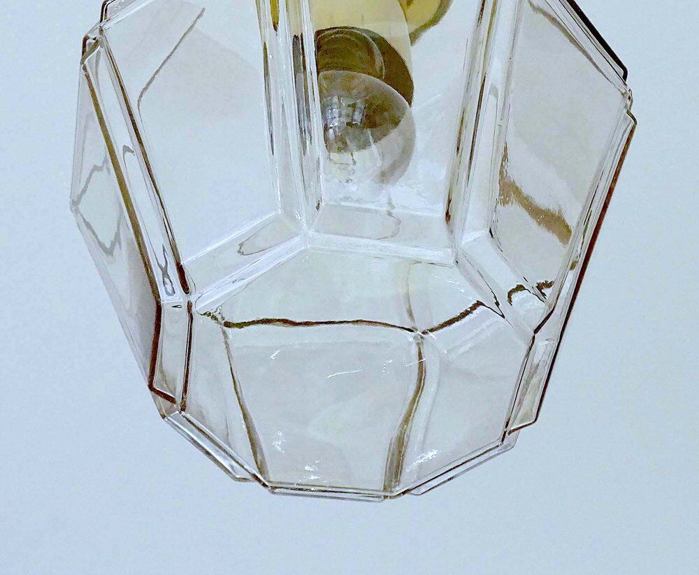 Vintage Apace Age Limburg Glass Pendant Light