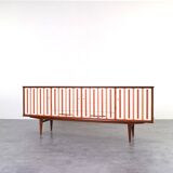 Mid-Century Op-Art Hand-Painted Teak Sideboard, 1960s
