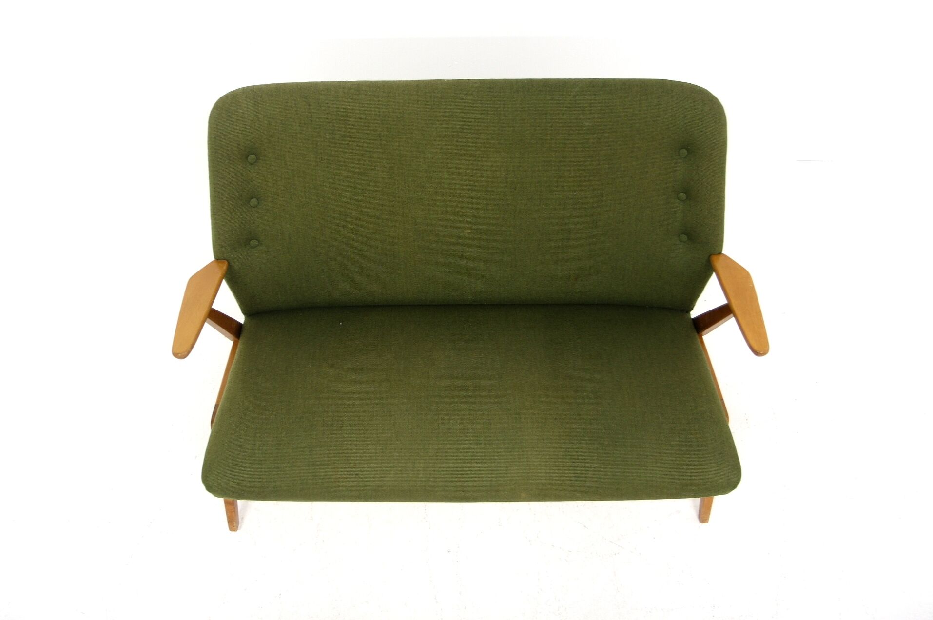 2-seater beech sofa, Sweden, 1950