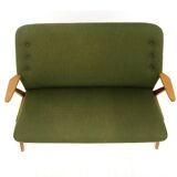 2-seater beech sofa, Sweden, 1950
