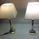 Pair of brass lamps art deco style 60s-70s