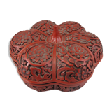 Old Chinese box in red lacquer Beijing China Asia