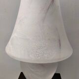 Postmodern White Murano Glass Table Lamp with a Pink Marble Effect, Italy