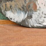 Impressionist portrait on sheet metal, elegant