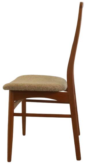 Set van 4 teak deense Vamdrup eetkamerstoelen 'Rudbol'