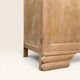 Parisian Art Deco wardrobe, renovated with raw wood.