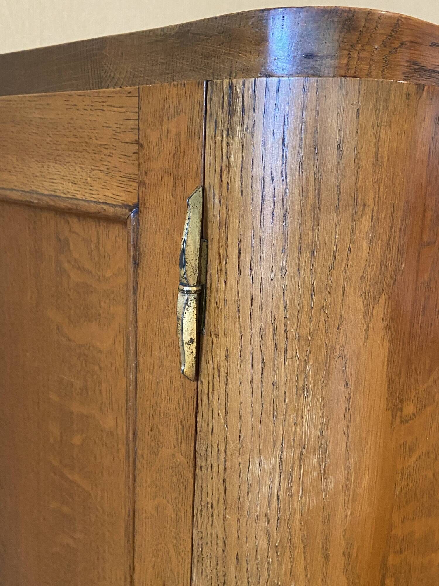 Mid-century vintage Scandinavian 1950s Art Deco Parisian sideboard oak wood