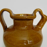 Pottery in glazed yellow terracotta. year 70 80
