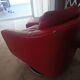 XXL Set Red Leather House - sofa, armchair and 2 poufs