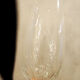 10 anciennes flutes à champagne en verre transparent