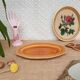 Ravier - plat Longchamp France moutarde - vintage