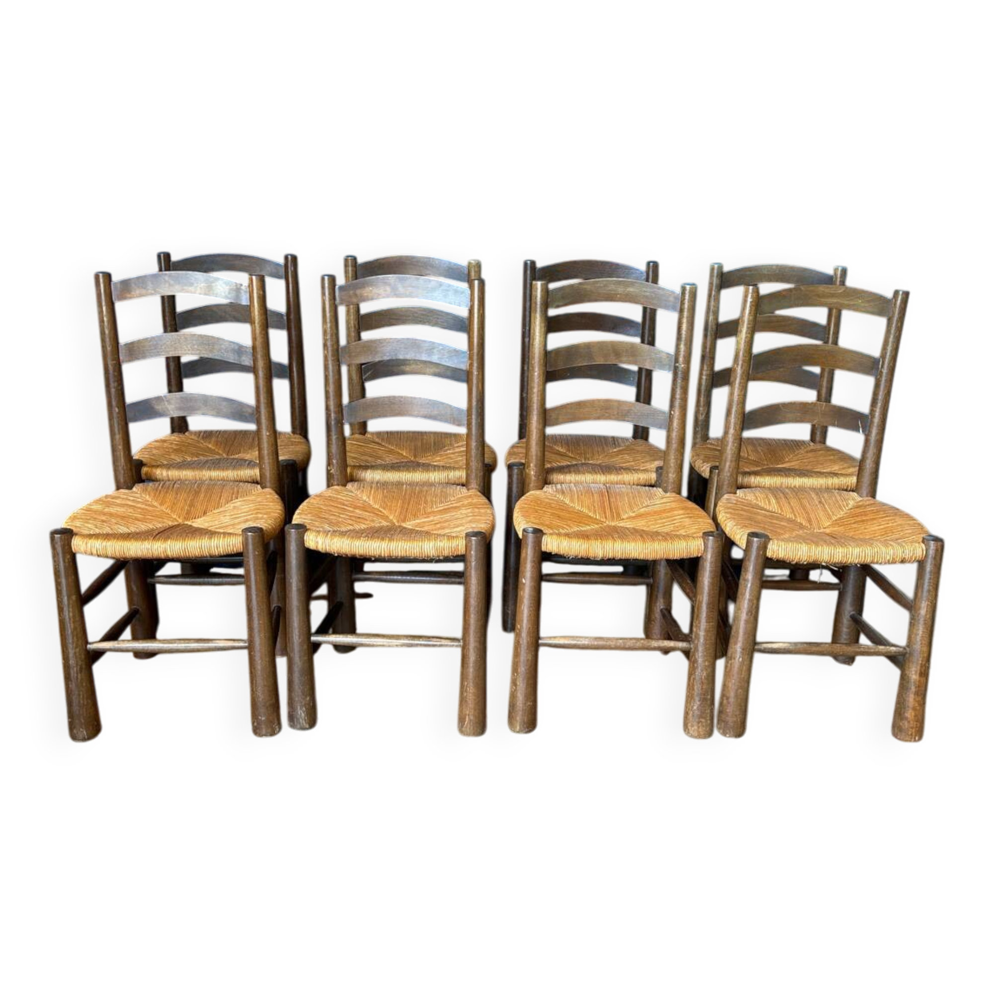 Brutalist straw chair