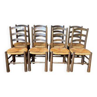 Chaise paille brutaliste