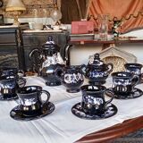 Complete Vallauris Ceramic Coffee Service, 1960s. Signed.