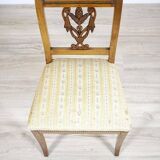 Set of 2 Ash Chairs in White Upholstery, 1950s