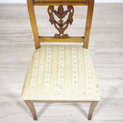 Set of 2 Ash Chairs in White Upholstery, 1950s