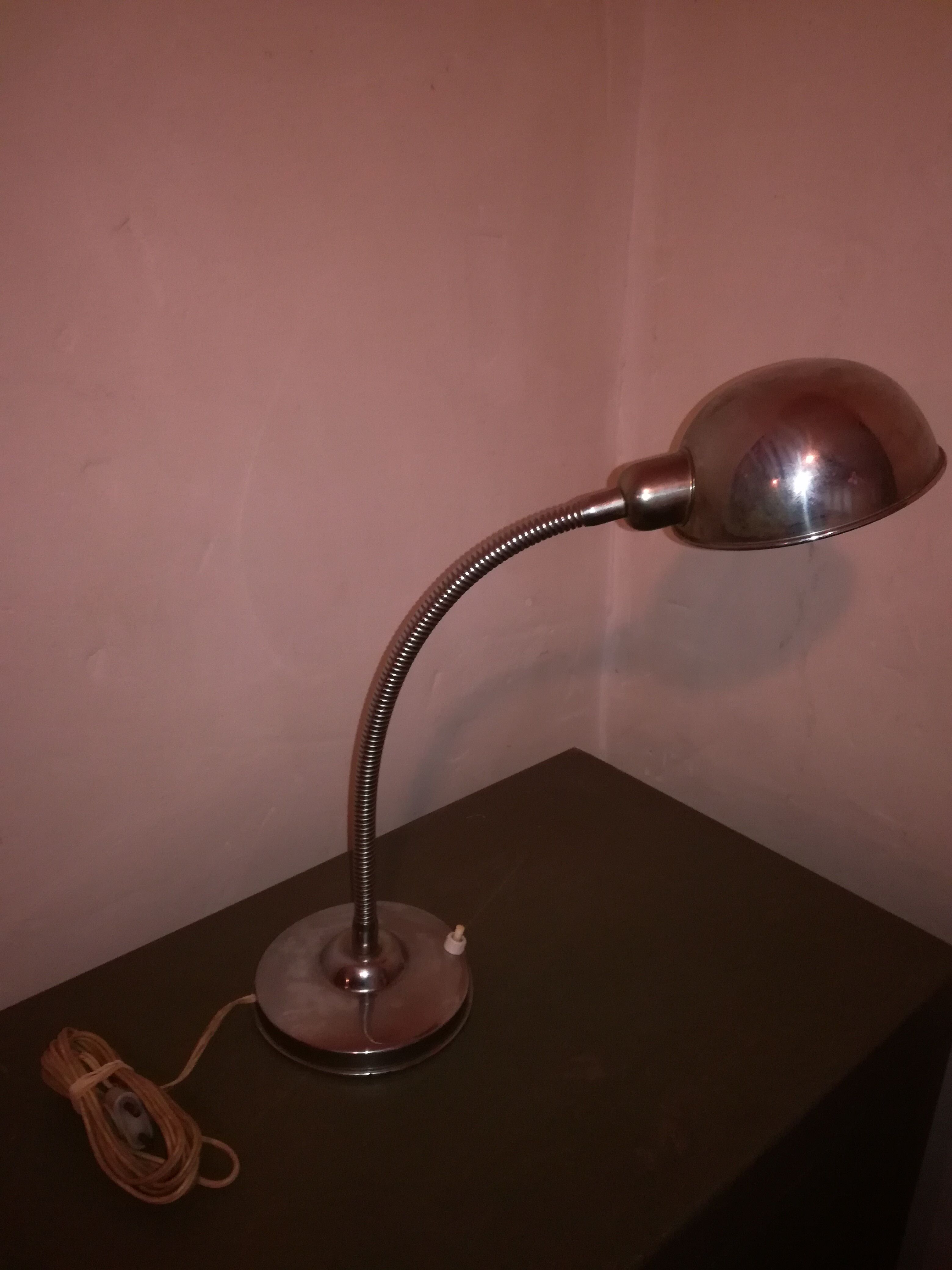 Industrial chrome lamp