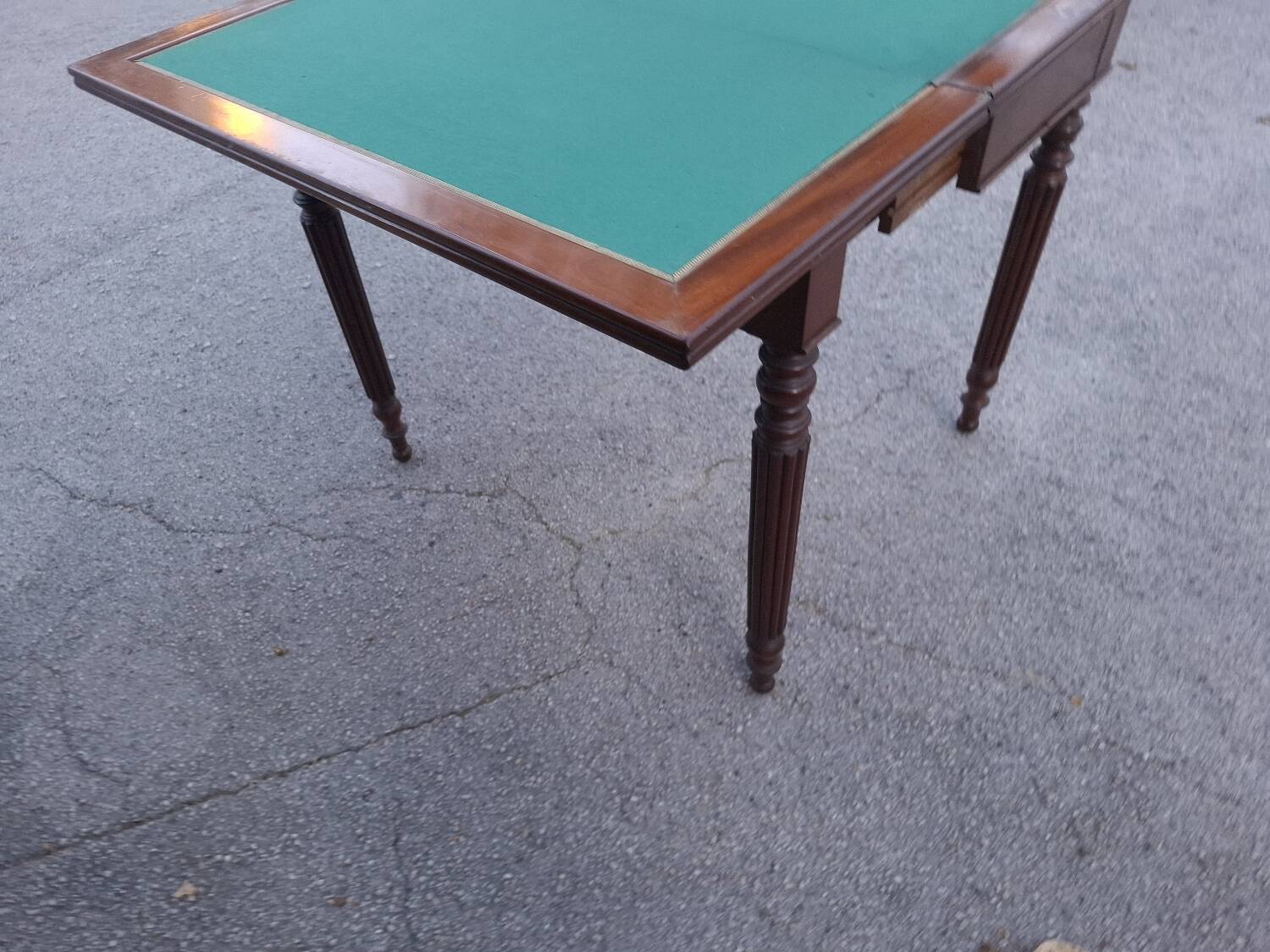 19th century mahogany games table, console