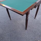 19th century mahogany games table, console