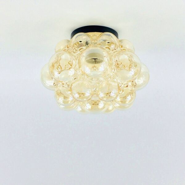 Lustre en verre bulle du milieu du siècle par Helena Tynell pour Limburg, années 1960.
