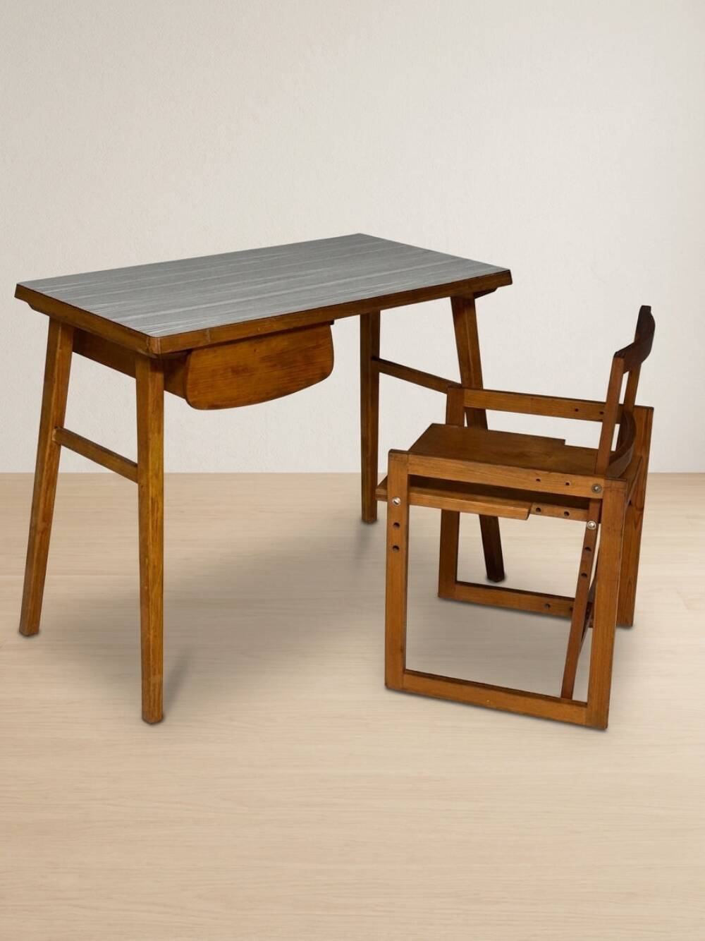 Writing Desk Mid-20th Century Wooden Desk, 90 × 49 × 73 cm