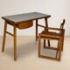Writing Desk Mid-20th Century Wooden Desk, 90 × 49 × 73 cm