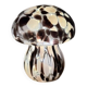 Mosaic black and white glass mushroom lamp