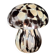Mosaic black and white glass mushroom lamp