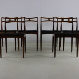 Sixties Danish design rosewood dining chairs by cabinetmaker Johannes Ander